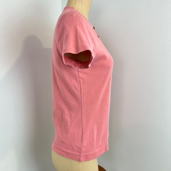 Vintage Y2K Lauren Ralph Lauren Womens Medium Pink Buttoned Short Sleeve Shirt T - Picture 3 of 13